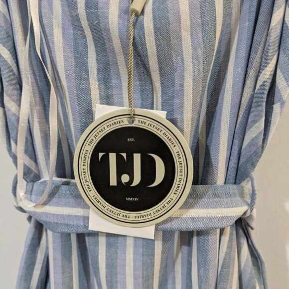 Nwt The Jetset Diaries | Love Like A Sunset Blue Striped Maxi Dress - Picture 5 of 14